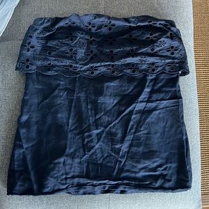 JCREW Navy Strapless top